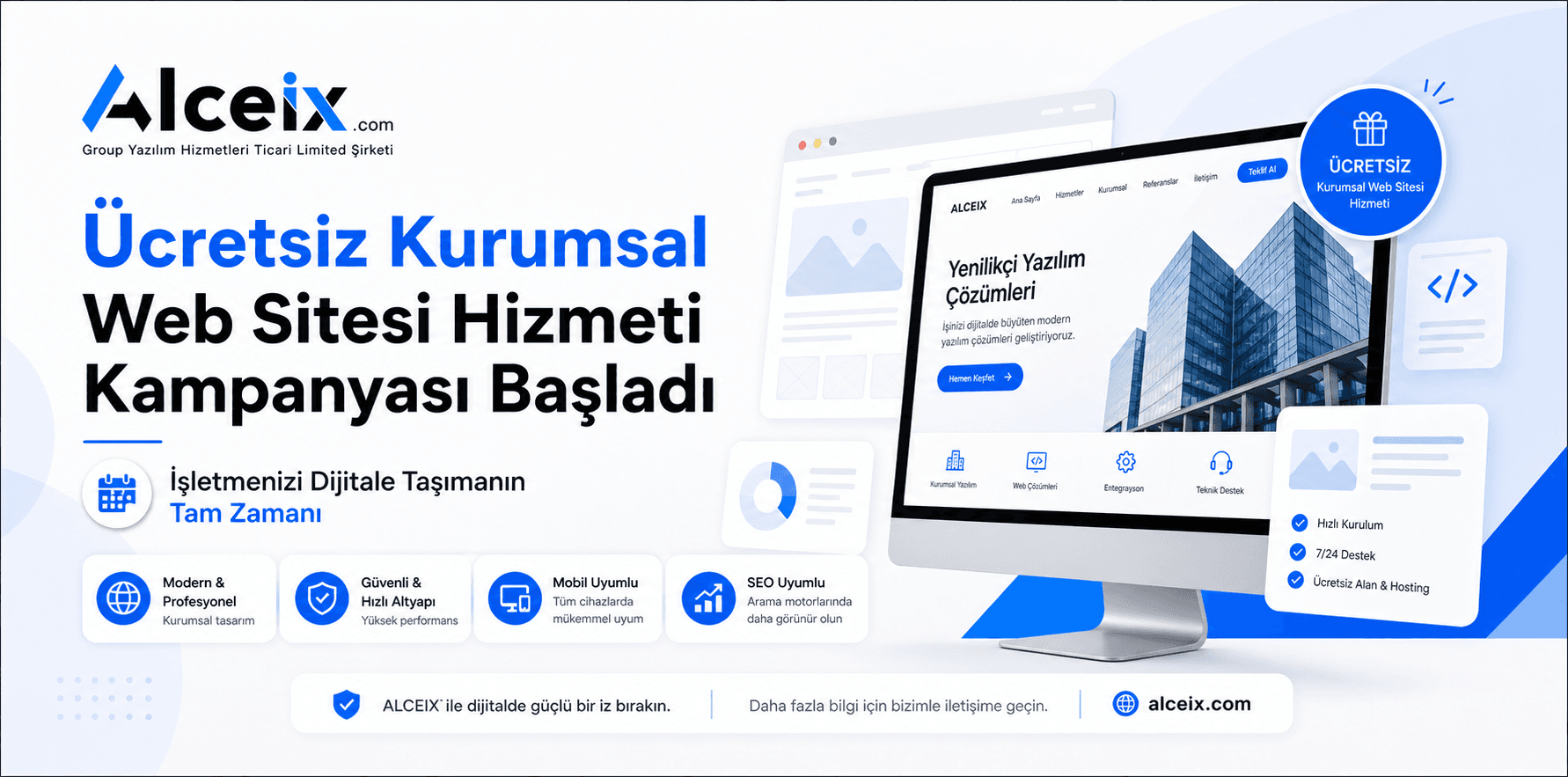 Ücretsiz Kurumsal Web Sitesi Hizmeti Kampanyası Başladı: İşletmenizi Dijitale Taşımanın Tam Zamanı
